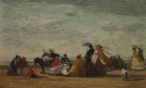 Sahil Sahnesi, c. 1865-1867. by Eugene Louis Boudin