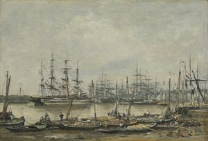 Bordeaux, Rıhtımlar, 1874 by Eugene Louis Boudin