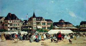 Trouville kumarhanesi by Eugene Louis Boudin