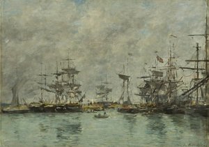 liman sahnesi by Eugene Louis Boudin
