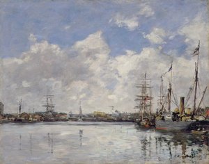Le Havre, Liman, 1884 by Eugene Louis Boudin