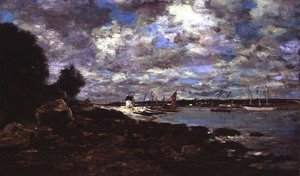 Plougastel-Daoulas (tuval üzerine yağlı boya) by Eugene Louis Boudin