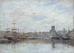 Eylül Sabahı: Fecamp Limanı by Eugene Louis Boudin