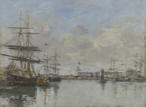 Le Havre Limanı, c.1885-90 by Eugene Louis Boudin