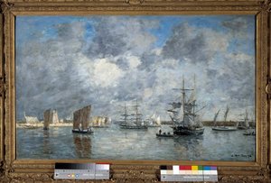 Eugene Louis Boudin (1824-1898) tarafından Carnaret Limanı Tablosu. 1872. Soluk. 0,55 x 0,89 m. Paris, Musee d
