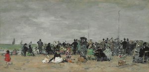 Trouville Plajı, 1874 by Eugene Louis Boudin