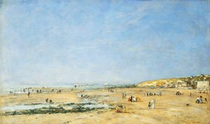 Trouville, Sahilden Genel Görünüm; Trouville, Sahilden Genel Görünüm, 1890 by Eugene Louis Boudin