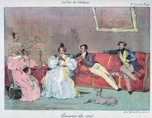 La Vie de chateau - Akşam sohbetleri - Eugene Lami