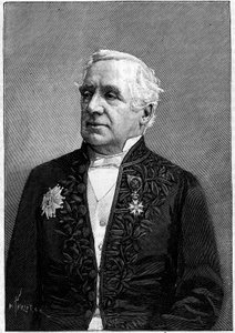 Baron Felix Hippolyte Larrey (1808-1895), Fransız cerrah, Bilimler Akademisi ve Tıp Akademisi üyesi portresi by Eugene Pirou