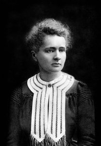 fransız fizikçi Marie Curie (1867-1934) 1903'te fizik Nobel ödülü, 1911'de kimya Nobel ödülü, Eugene Pirou'nun fotoğrafı