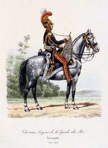 Kral Muhafızlarının Hafif Atları, Trompetçi, 1814-15