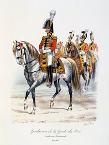 Kral Muhafızları Jandarma, Yüzbaşı-Teğmen, 1814-15