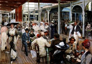 Kafe Terası, Mar del Plata, Arjantin, 1912 by Eugenio Alvarez Dumont