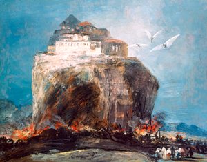 Kayadaki Şehir, c1878-1918 by Eugenio Lucas Villamil