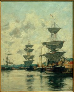 Deauville liman havzası by Eugene Louis Boudin