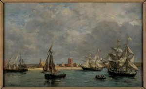 Camaret limanı by Eugene Louis Boudin
