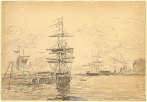 Limandaki Gemiler by Eugène Boudin