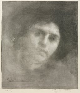 Madam Eugène Carrière büyük tabak, 1893. by Eugène Carrière