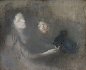 şapkalı kadın by Eugène Carrière
