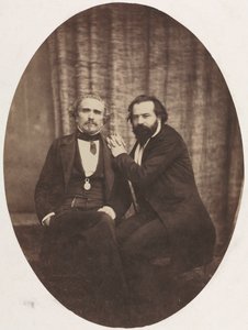 Aktör Pierre Bocage ve Arkadaşının Portresi by Eugène Colliau