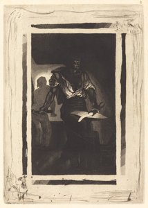 Bir Demirci Un Forgeron, 1833. by Eugène Delacroix