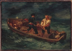 Kazazedeli tekne by Ferdinand Victor Eugene Delacroix
