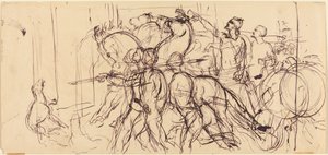 Arabacılar. by Eugène Delacroix