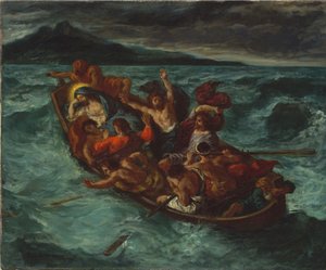 Fırtına Sırasında Uyuyan Mesih by Ferdinand Victor Eugene Delacroix