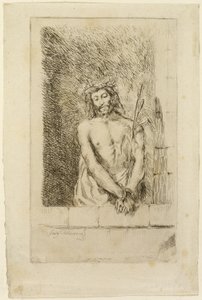 Reed ile İsa by Eugène Delacroix