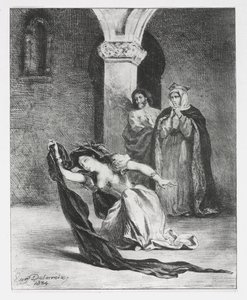 Hamlet: Ophelia İlahisi by Eugène Delacroix