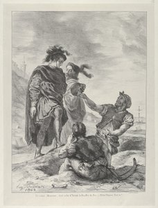Hamlet ve Horatio, Mezarcılardan Önce, 1843., 1843. by Eugène Delacroix