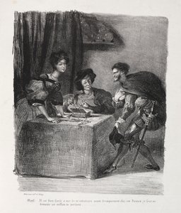 Faust için çizimler: Mephistopheles Marthe