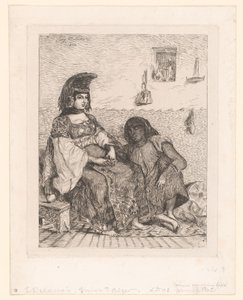 Cezayirli Yahudi kadın by Eugène Delacroix