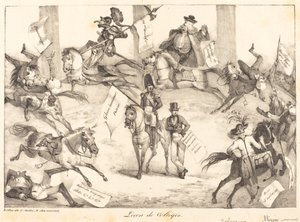 Trick Binme Atlama Dersi, 1822. by Eugène Delacroix