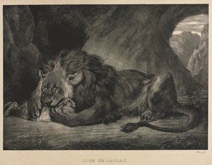 Atlas Dağları Aslanı by Eugène Delacroix