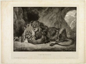 Atlas Dağları Aslanı by Eugène Delacroix
