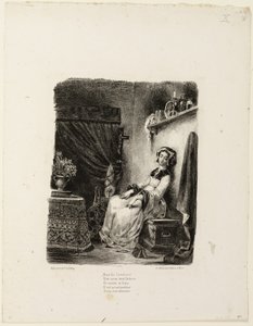 Çıkrıktaki Marguerite by Eugène Delacroix