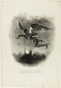 Mefistofeles Uçan by Eugène Delacroix