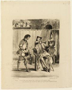 Öğrenciyi Karşılayan Mefistofeles by Eugène Delacroix