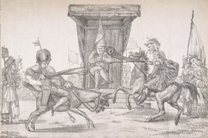 Lady Quotidienne ve Sir Journal de Paris arasındaki Polemik Düello, 1821., 1821. by Eugène Delacroix