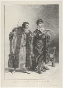 Polonius ve Hamlet, 1834-43., 1834-43. by Eugène Delacroix