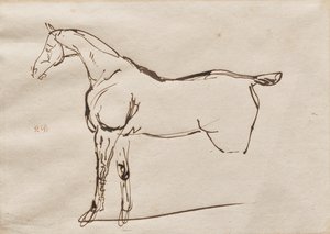 Bir Atın Çalışması by Eugène Delacroix