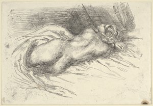 Arkadan Bakılan Bir Kadının İncelenmesi, 1833., 1833. by Eugène Delacroix