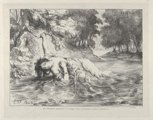 Ophelia'nın Ölümü, 1843., 1843. by Eugène Delacroix