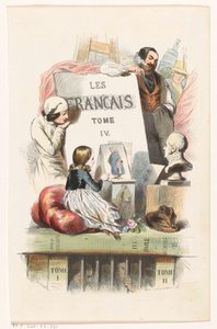 Sanat Başlık sayfasına bakan kişiler: Les Français peints par eux-mêmes, 1841 by Eugène Guillaumot