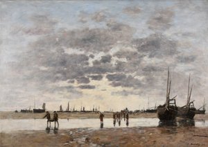 Berck: teknelerin dönüşü by Eugene Louis Boudin