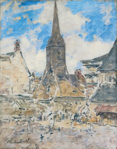 Kotava: "Biot ke Sainte-Catherine uja koe Honfleur (trutca ke Boudin)"
Fransızca: Le Clocher de Sainte-Catherine, Honfleur by Eugene Louis Boudin