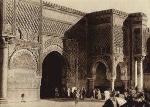 Meknes, Saray Kapısı, Bab Mansour (s/b fotoğraf) by European Photographer