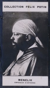 Menelick, Habeş İmparatoru (1844) (s / b fotoğraf) by European Photographer
