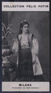 Milena, Karadağ Prensesi (1847) (s / b fotoğraf) by European Photographer